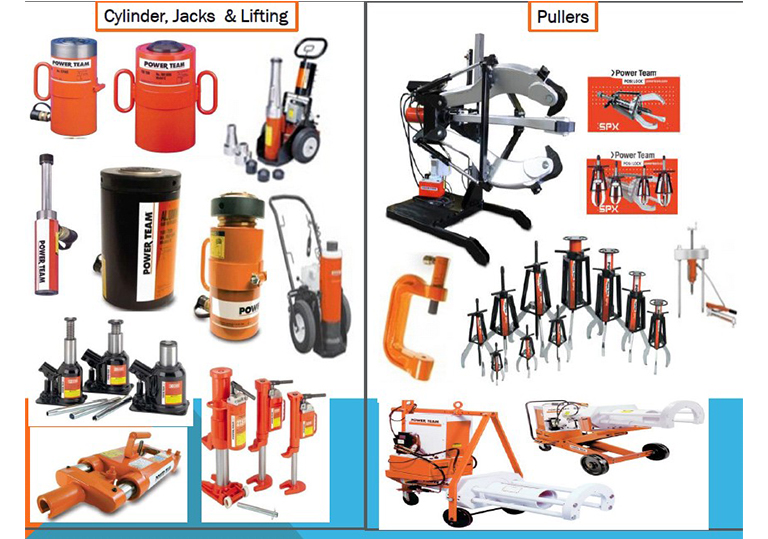 all Powerteam cylinders,jacks,lifting, pullers